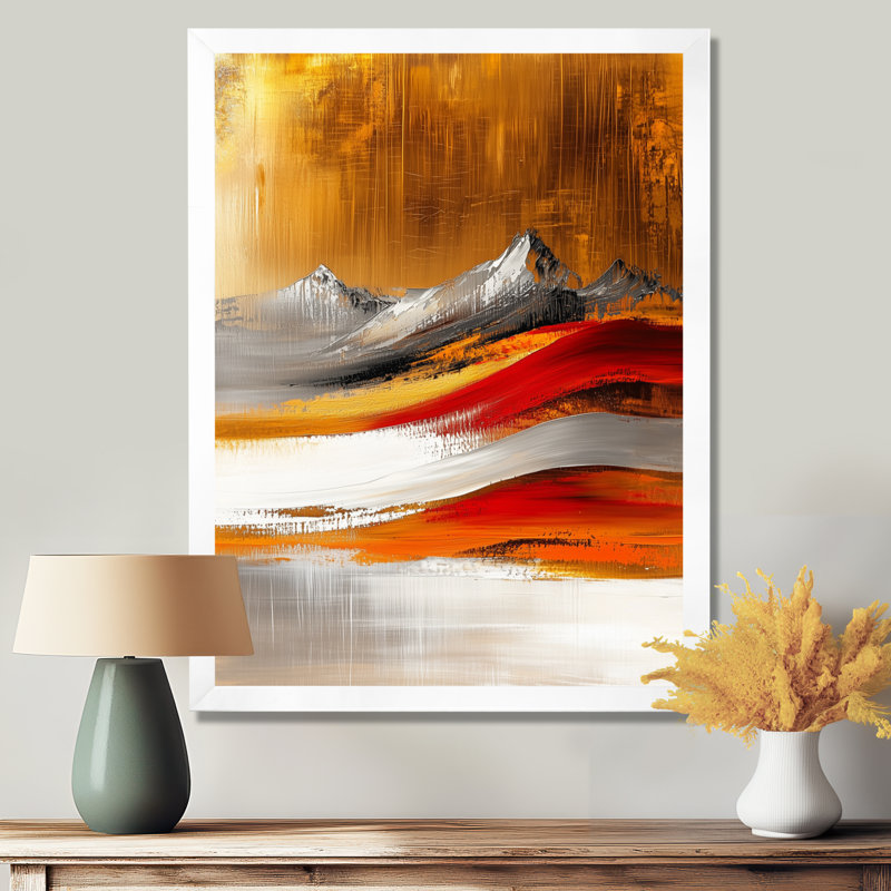 Nyriah - paysages, art mural sur toile, 32" H x 24" W, Picture Framed, White