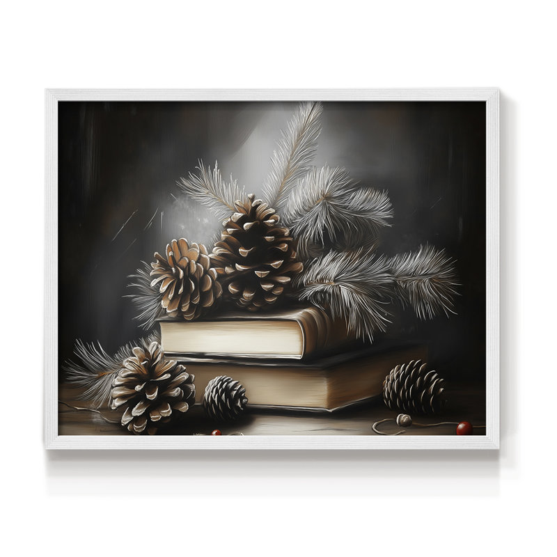Art de Noël - Dccccxciii - reproduction encadrée - réversible, H 8 po x l 10 po, Blanc