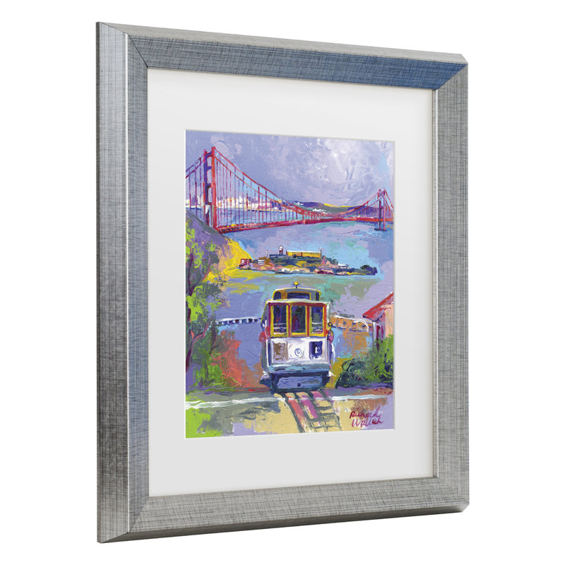 Richard Wallich, art encadré mat «San Francisco 2», H 23,5 po x l 19,5 po x P 0,75 po, Argent