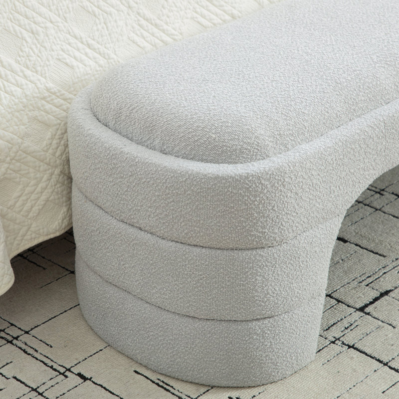 Bancs de chambre rembourrés, Light Gray, Light Grey