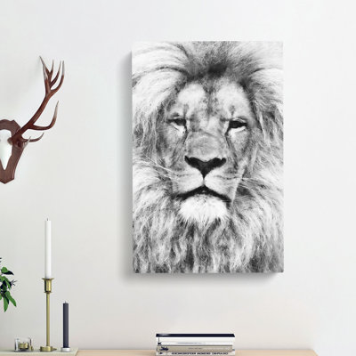 Lion Portrait - Wrapped Canvas Print
