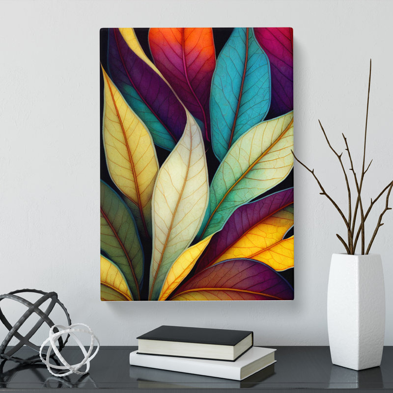 Maceus Ivy Leaf In Colour Vol.2 - Wrapped Canvas, 50cm H x 35cm W x 3cm D