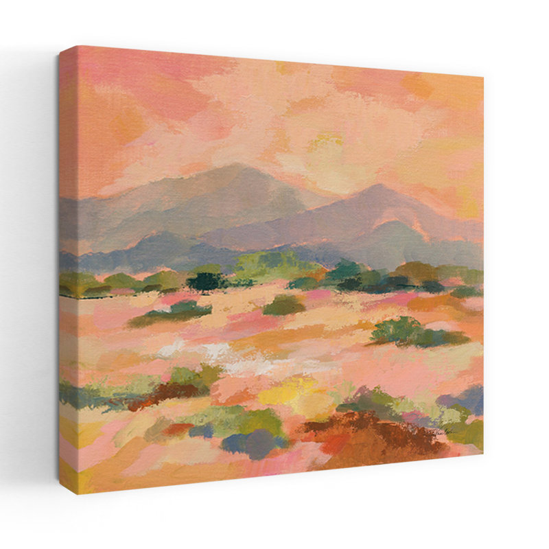 Printemps, paysage abstrait, impression sur toile, paysage contemporain, 32" H x 32" W