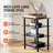 4-Tier AV Media Stand, Audio/Video Stand with Strengthened Tempered Glass Shevles for DVD/Cable Boxes/Games Consoles, Media Storage Cabinet for Gaming/Recording Room