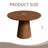 Finnerty Circular Dining Table with Wooden Base-110480661-111786370