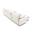 Canapé modulaire surdimensionné avec 3 repose-pieds pouvant servir de canapé-lit, canapé 3 places avec 3 repose-pieds, tissu en velours côtelé beige