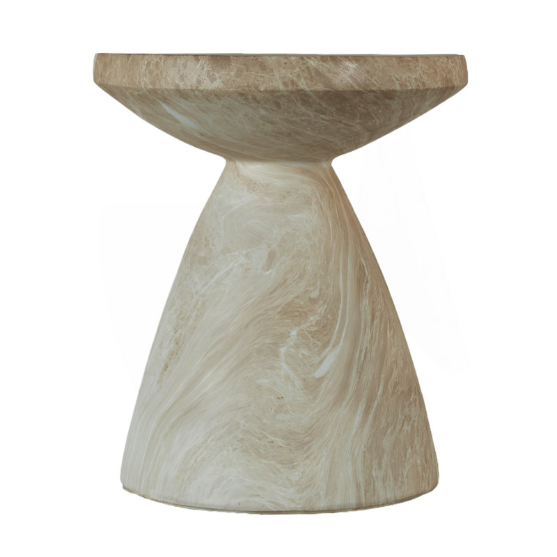 Table de bout d'extérieur, tabouret de jardin souche d'arbre