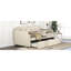 Lit de jour rembourré avec lit gigogne, beige pour lit simple-118036453
