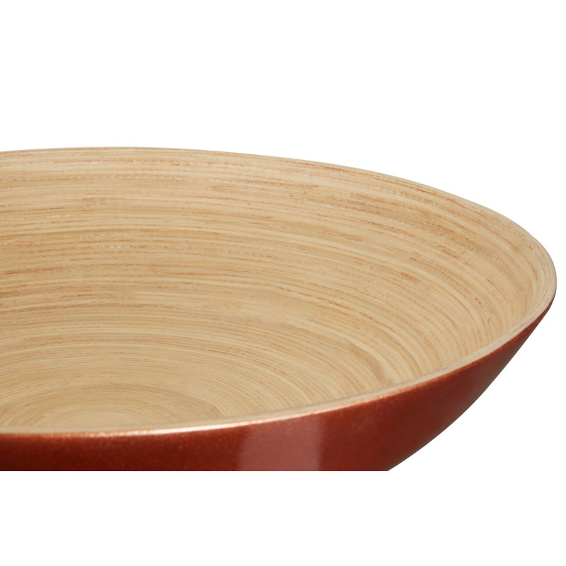 Norden Home Garcia Bamboo Salad Bowl, Rose Gold