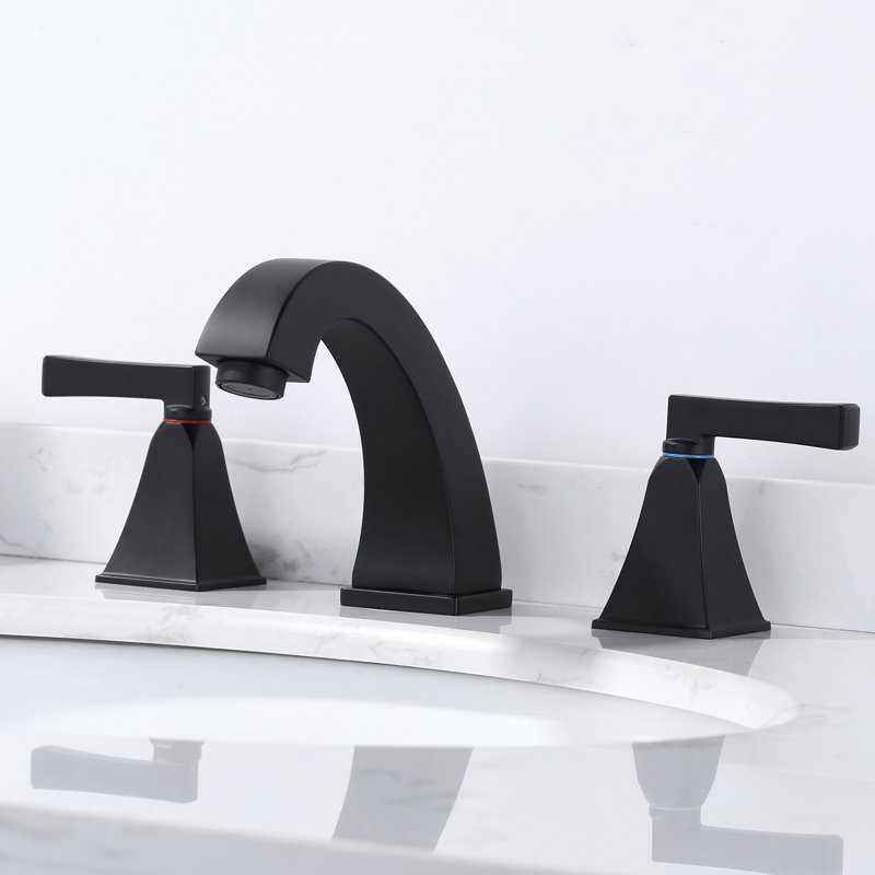 Robinet de salle de bain à large entraxe avec bonde