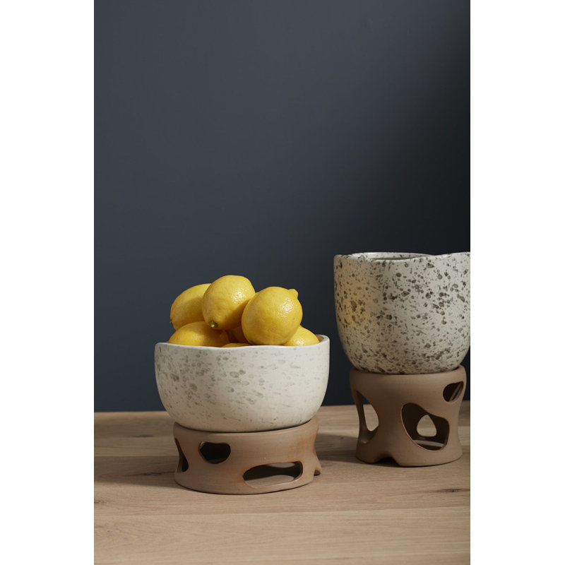 Danny Handmade Ceramic Pot Planter, 6.5" H x 8" W x 8" D