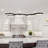 Capella 5-Light Geometric Ring Pendant 50" Integrated LED ETL Certified Adjustable Chandelier-54690688