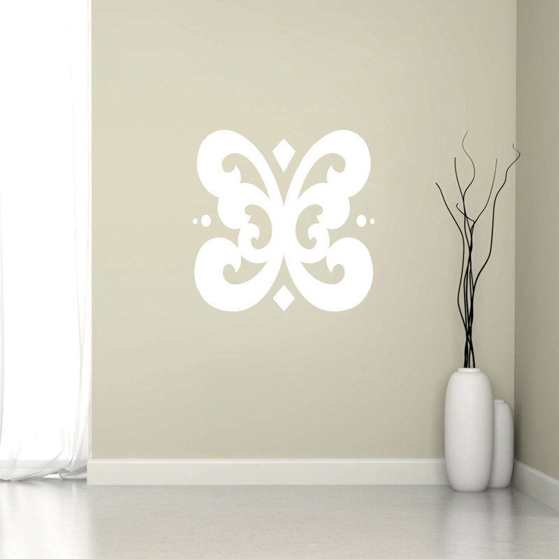 Décalcomanie murale à papillon Holmstrom, Blanc