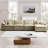 Kaoruko Corduroy Sofa Modern Upholstered 4 Seater With With 1 Footstool Corduroy Fabric Sofa , Office Living Room Apartment Comfort Sofa, Easy To Assemble With 2 Arm Pillows And 4 Throw Pillows-103233012