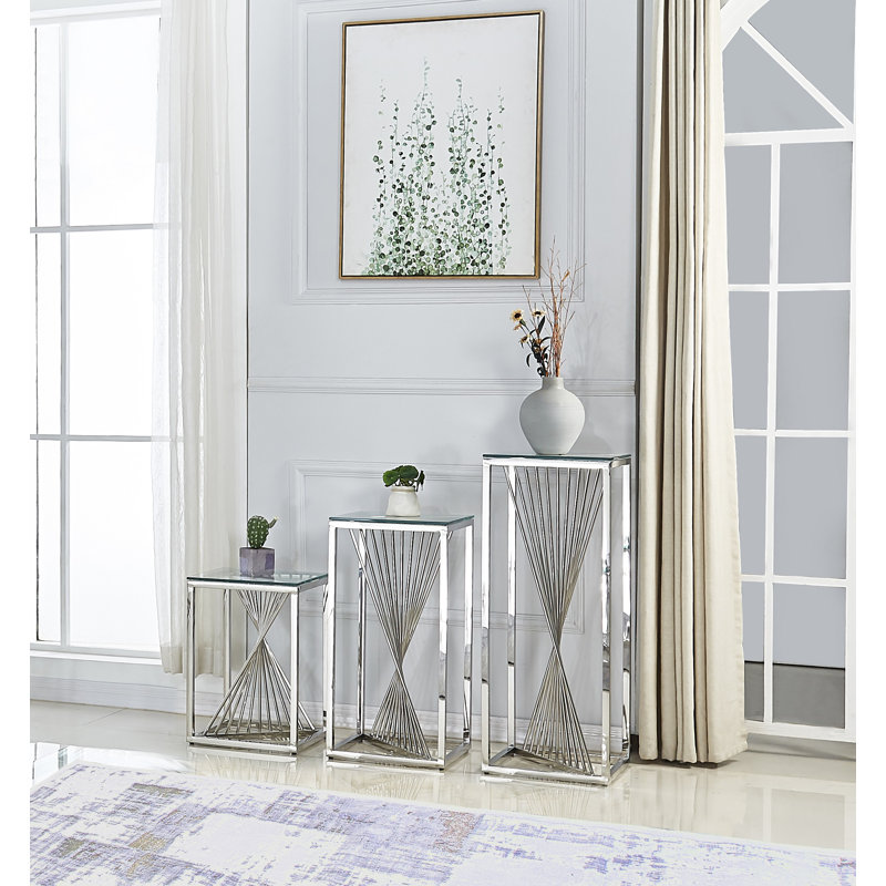 Table de bout Rayes