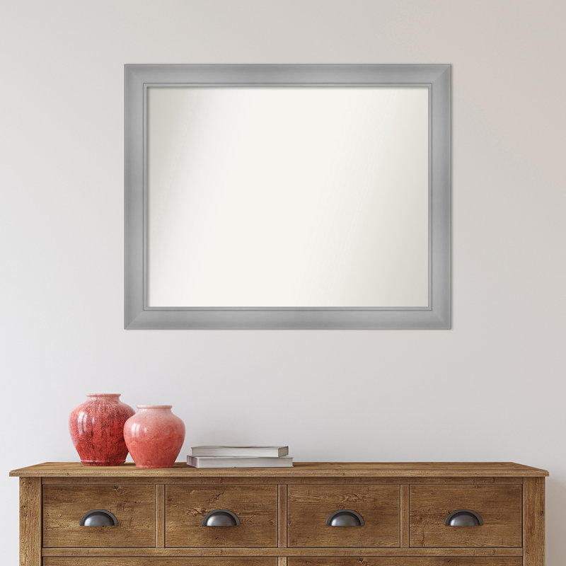Miroir de salle de bain mural en nickel poli Flair, H 26 po x l 32 po
