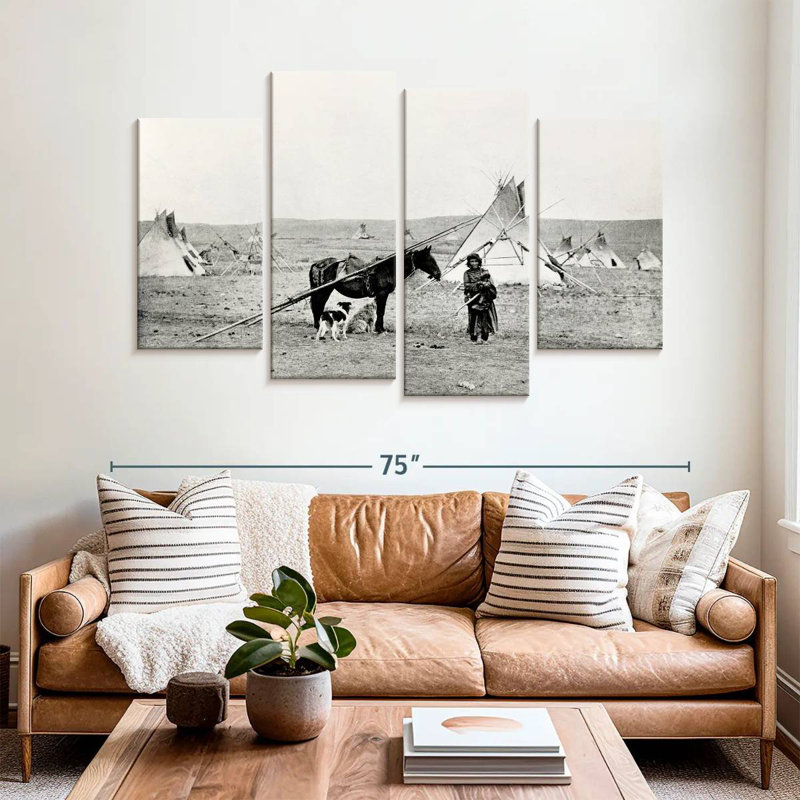 Lelar Comanche Indian, 42" H x 68" W