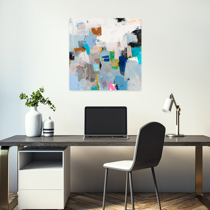 Tampa Bay, art contemporain abstrait, H 18 po x l 18 po
