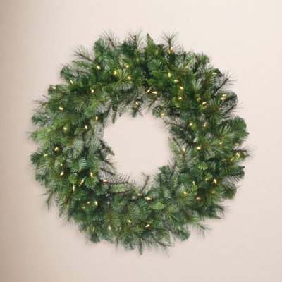 Pvc Greenery 72" Pre-Lit Wreath