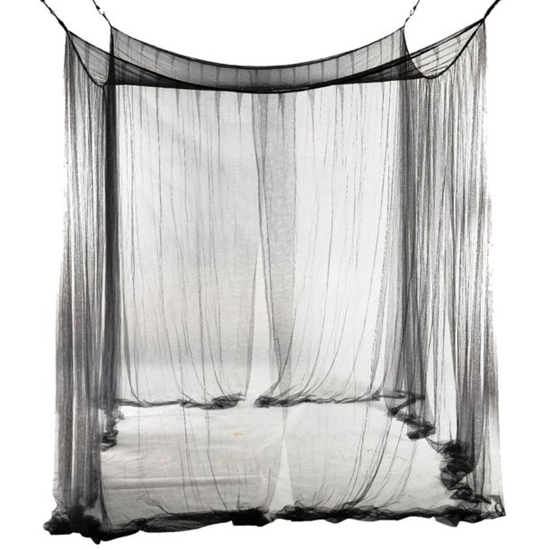  Auvent de lit en polyester, Noir