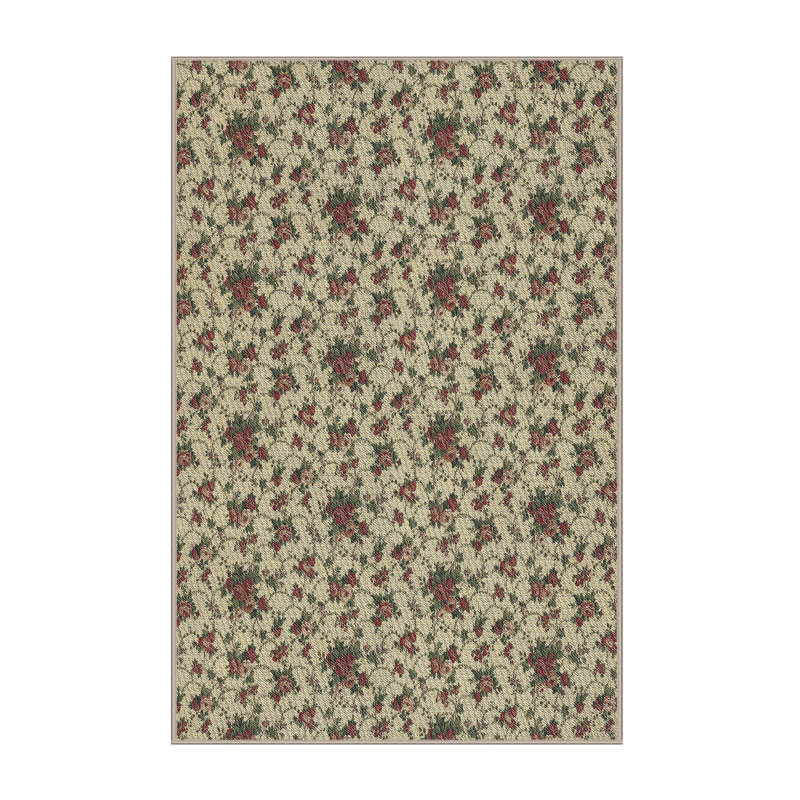Tapis vert / brun Power Loom, Rectangle 4 pi x 6 pi