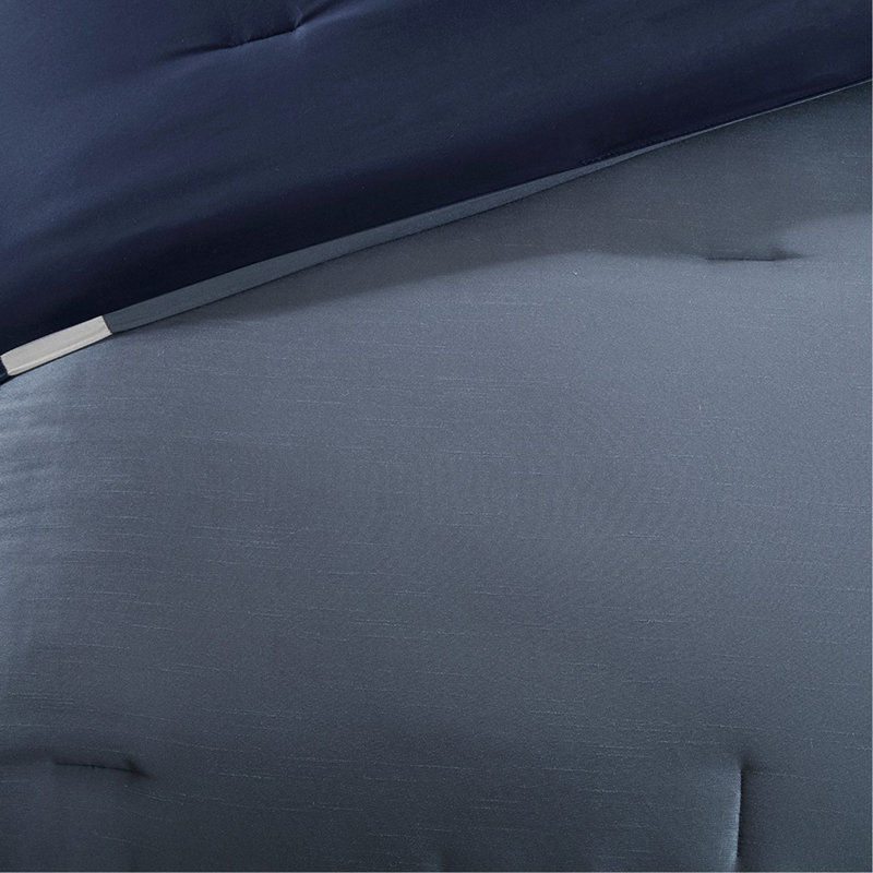 7 Piece Comforter Set Navy King, King Comforter + 6 Additional Pieces