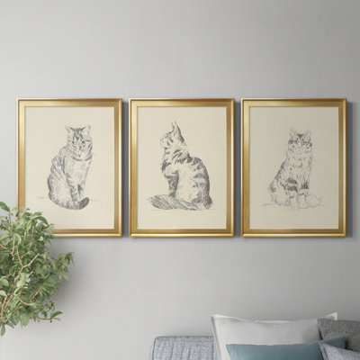 «House Cat I», reproduction encadrée de qualité supérieure - prête à être accrochée