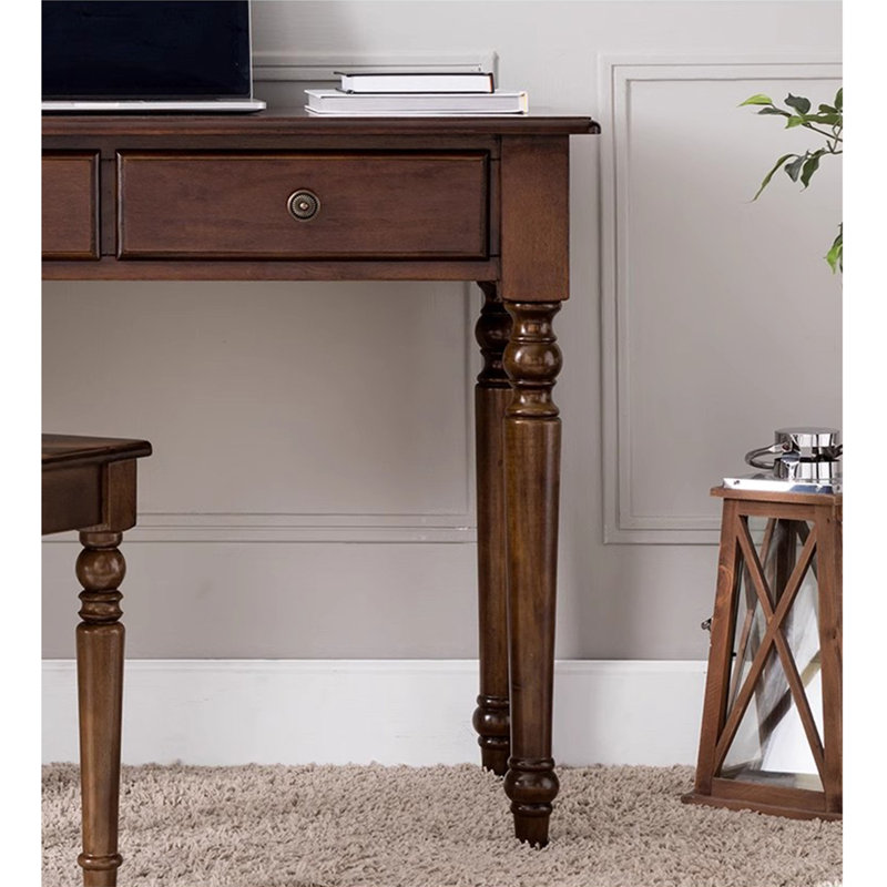 Bureau simple en bois massif American, H 29,53 po x l 47,24 po x P 19,69 po