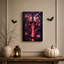 Toile d'Halloween rougeoyante «Katana»-99223918