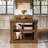 55'' Large Home Bar Unit, 3-tier Pub Table With Storage Shelves, Modern Bar Table For Kitchen, Bistro, Living Room-46481149