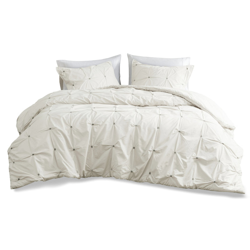 Housse de couette élastique en coton brodé pour très grand et très grand lit, très élégante avec un coin brodé