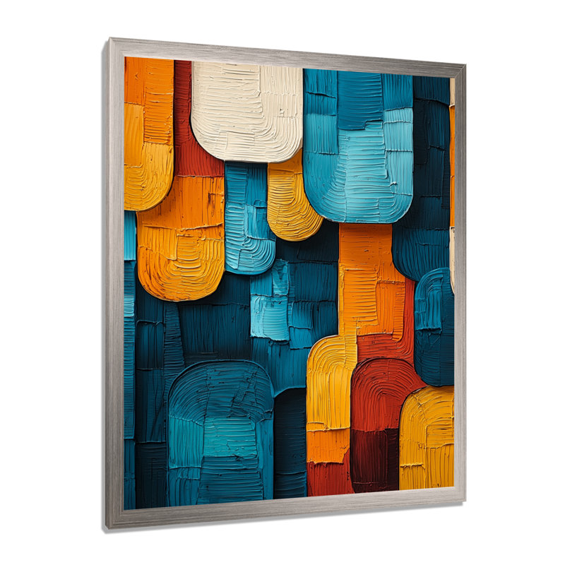 Omaris - Abstract Canvas Wall Art, Silver, 20" H x 12" W, Reproduction encadrée d'une seule photo