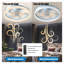 Ventilateur de plafond encastré moderne avec lumière DEL à intensité variable - Silencieux à profil bas pour le salon de la chambre à coucher-957049016-957049019-957049021