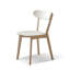 Chaise en chêne naturel de qualité supérieure, dossier ergonomique, structure en bois massif robuste-508352020