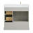 Calonia Snowline Freestanding Double Sink Bathroom Vanity With Engineered Stone Top-536950026