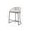 Tabouret de comptoir tissé de 25 po: assise rembourrée texturée et base en métal avec tabouret de 25 po