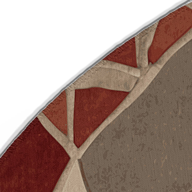 Perspective Frame Indoor And Outdoor Area Rug, Round 5'