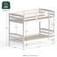 Lit superposé simple en pin blanc avec fonctionnalité détachable, garde-corps élevés, 3 marches, sans sommier, peu encombrant pour la chambre à coucher en bois, couleur, espace de rangement intégré pour adolescents de 11,81 po