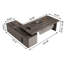 78.74"Modern Luxury L-Shaped Brown Office Desk-129688531