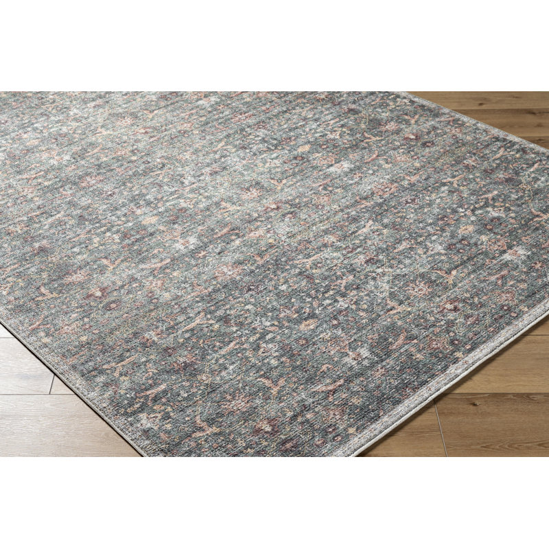 Vivir x Livabliss Mary Sterling Grey Area Rug , Rectangle 5'2" x 7'