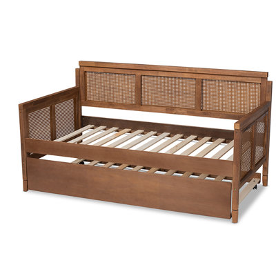 Solid Wood Daybed with Trundle Bed