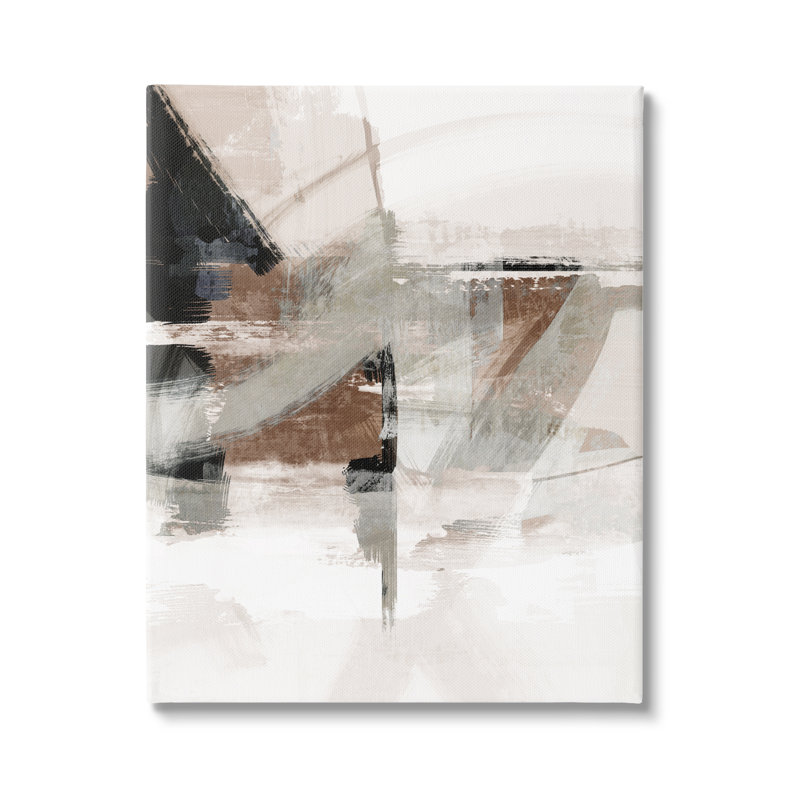«Urban Complex Industrial Abstract» par Nina Blue, peinture sur toile tendue, H 40 po x l 30 po x P 1,5 po