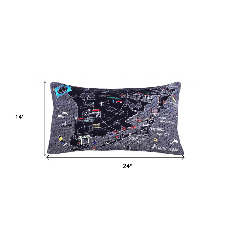 Coussin South Jersey Shore, Noir