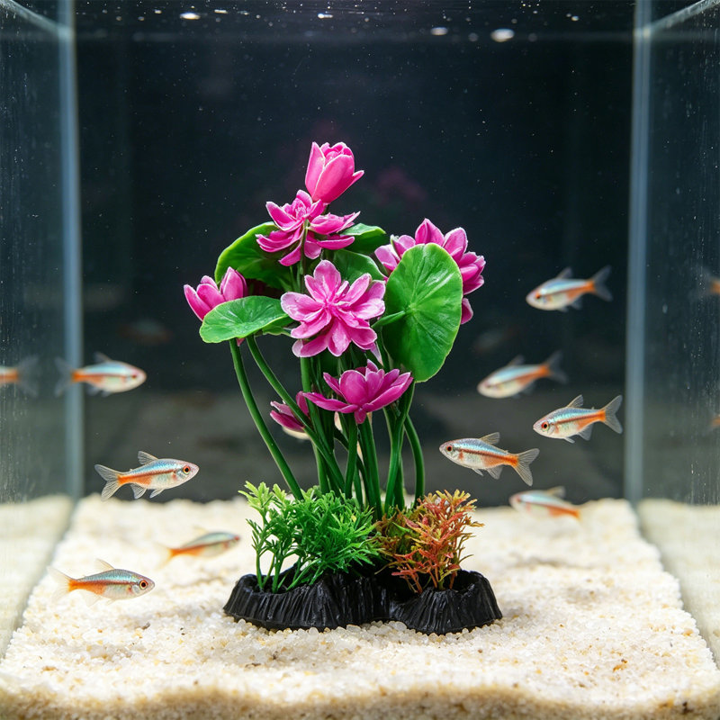 Plastic Artificial Aquarium Plants, Multicolor, C