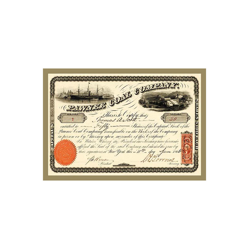 « pawnee houillère company », impression
