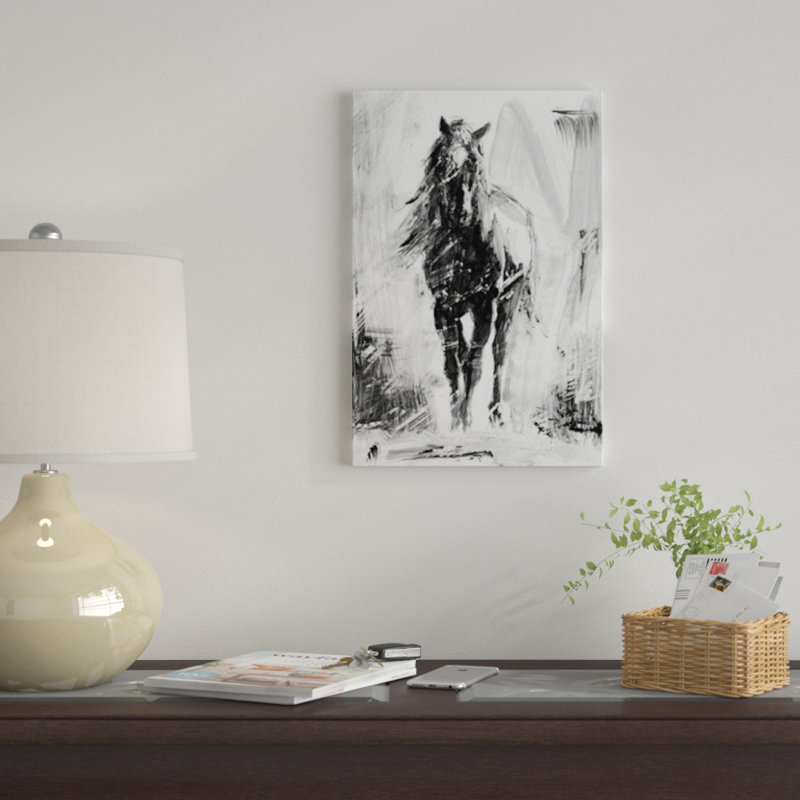 «Rustic Stallion II», reproduction sur toile, H 12 po x l 8 po x P 0,75 po, Toile tendue, Pas de tapis