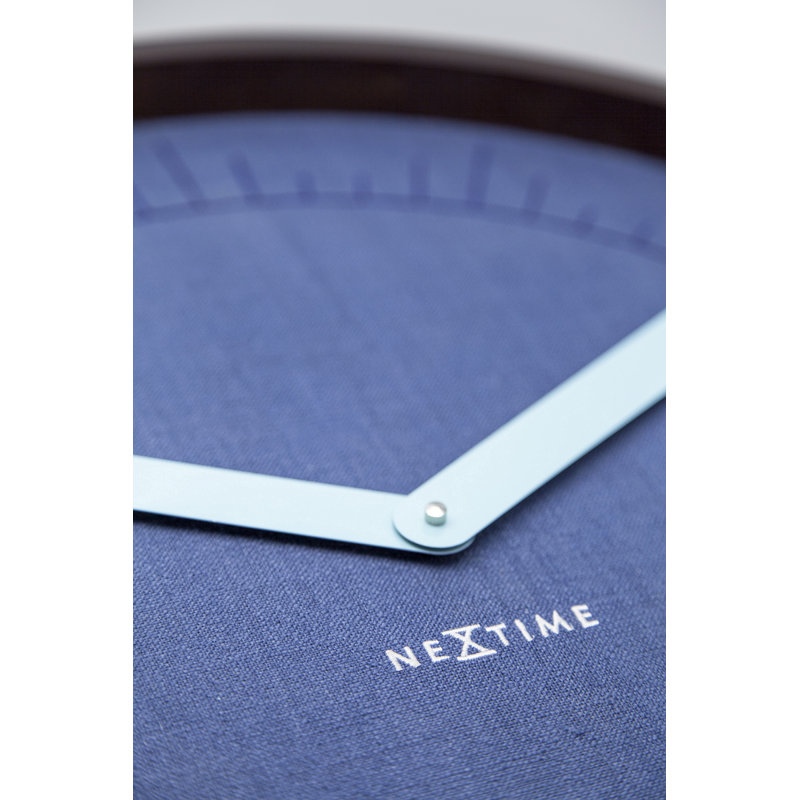 Chasity Solid + Manufactured Wood Wall Clock, Blue