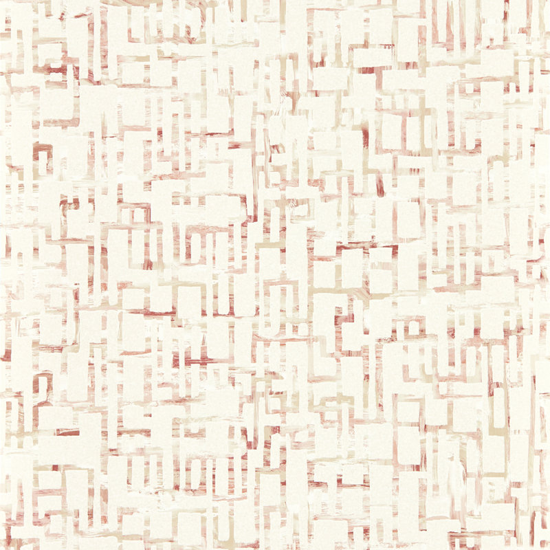 Vivido Quadrata Abstract Non-Woven Wallpaper Roll, Blush