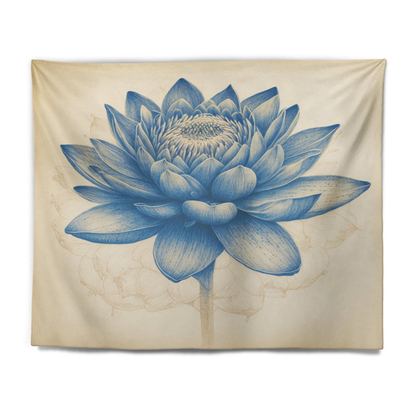 Tapisserie en polyester avec punaises, H 50 po x l 60 po