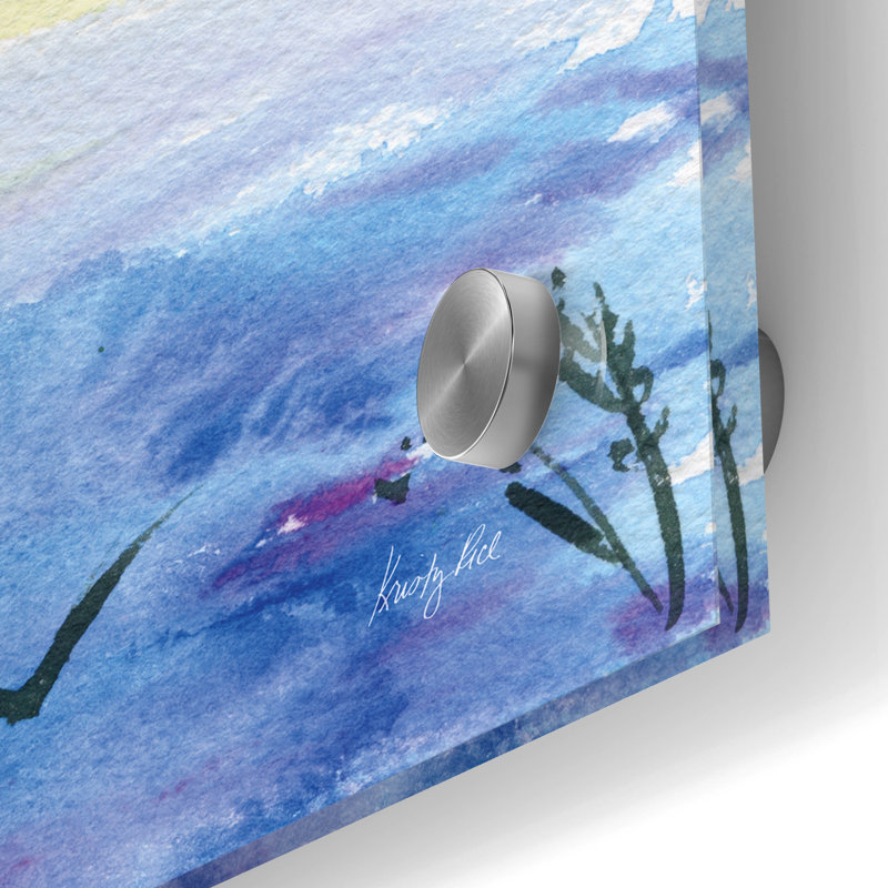 Art mural en verre Dusk 'par Kristy, H 24 po x l 24 po x P 0,2 po